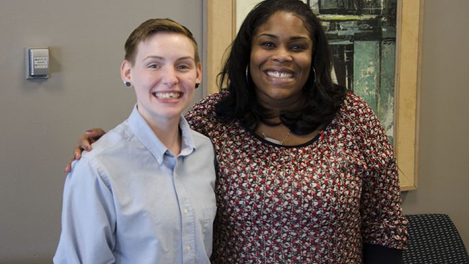 Stacy Baum and Krystal Jones are among five current recipients of SUNY's Diversity Graduate Fellowship in master's programs