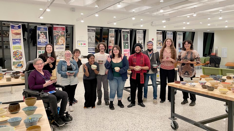 Organizers and attendees enjoy a previous edition of the Empty Bowls fundraiser