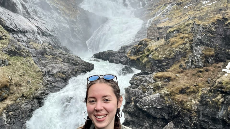 Esfir Pievskaya looks forward to a study-abroad experience in Italy supported by a competitive Gilman Scholarship. Pievskaya previously studied internationally (pictured) through the university with a summer 2023 experience in Norway.