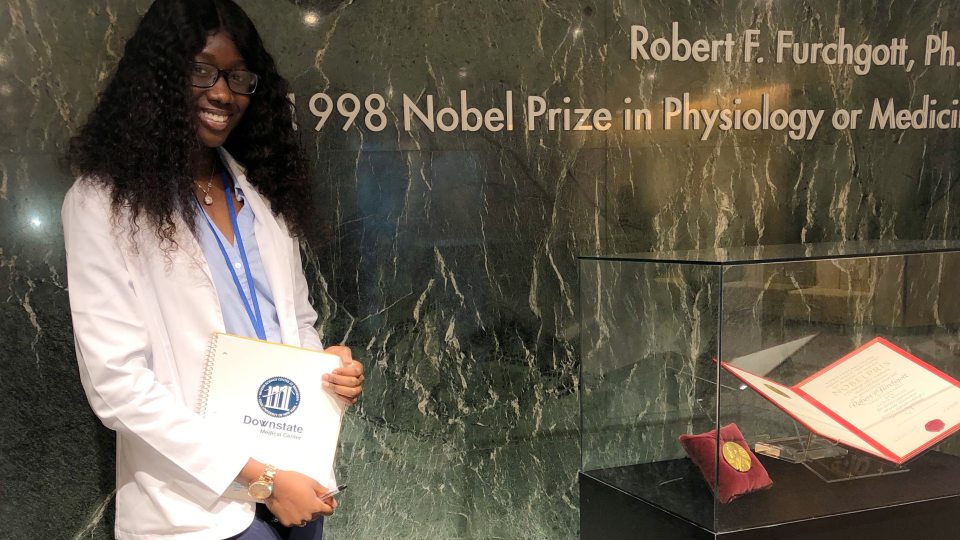 Fadi Gaye at her internship with SUNY Downstate Medical Center