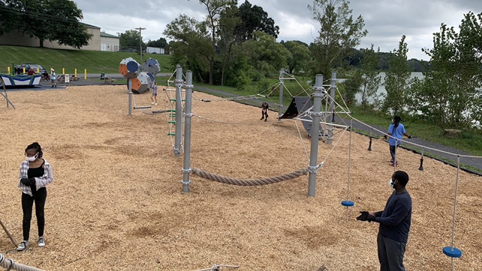 A Sophomore Service Day supports work at the Fulton Teen Park