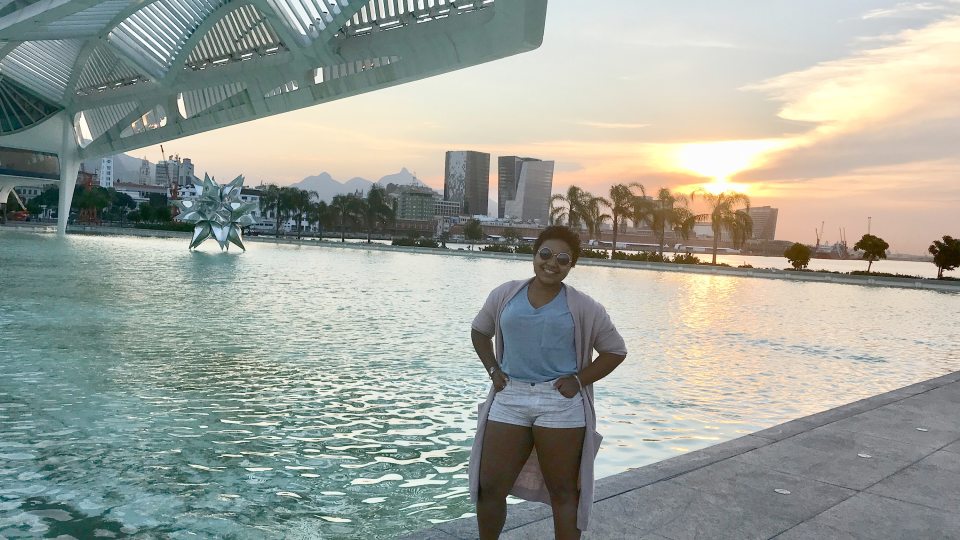 Noami Rodriguez Jose visiting the Museum of Tomorrow in Rio de Janeiro