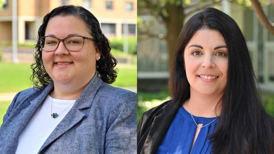 Grace Maxon-Clarke of the Dean of Students Office and Jacqueline (Jackie) Wallace of Career Services recently earned the SUNY Chancellor’s Award for Excellence in Professional Service for their long-running dedication to supporting SUNY Oswego students.