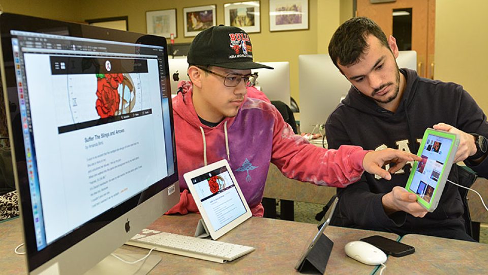 Students discuss design