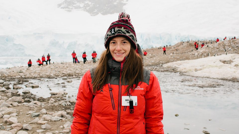 Dr. Hilary McManus in Antarctica for research