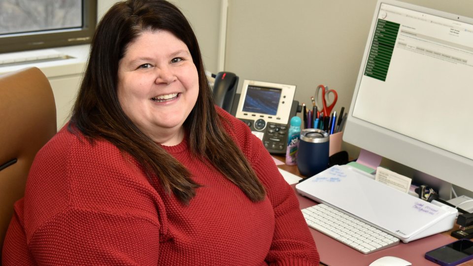 Stephanie Hudson is one of the first students in SUNY Oswego's new master's in higher education program