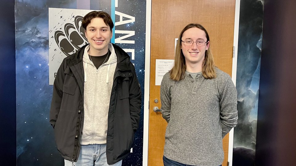 Selim Kalici and Hugh Riley Randall are both double majors in physics and mathematics, with astronomy minors, interning this semester with NASA