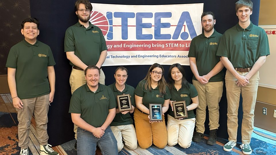 SUNY Oswego Technology Student Association members continued their run of success in conference competitions, earning three second-place finishes and one fourth-place nod at the International Technology and Engineering Educators Association conference