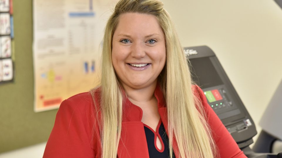 Health promotion and wellness faculty member Jessica Harris earned this year’s President’s Award for Teaching Excellence