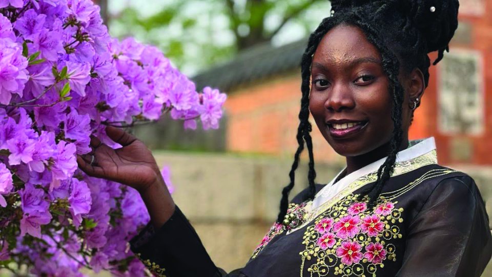 Favoured-Joy Oghenekome shown studying abroad in Korea in fall 2022