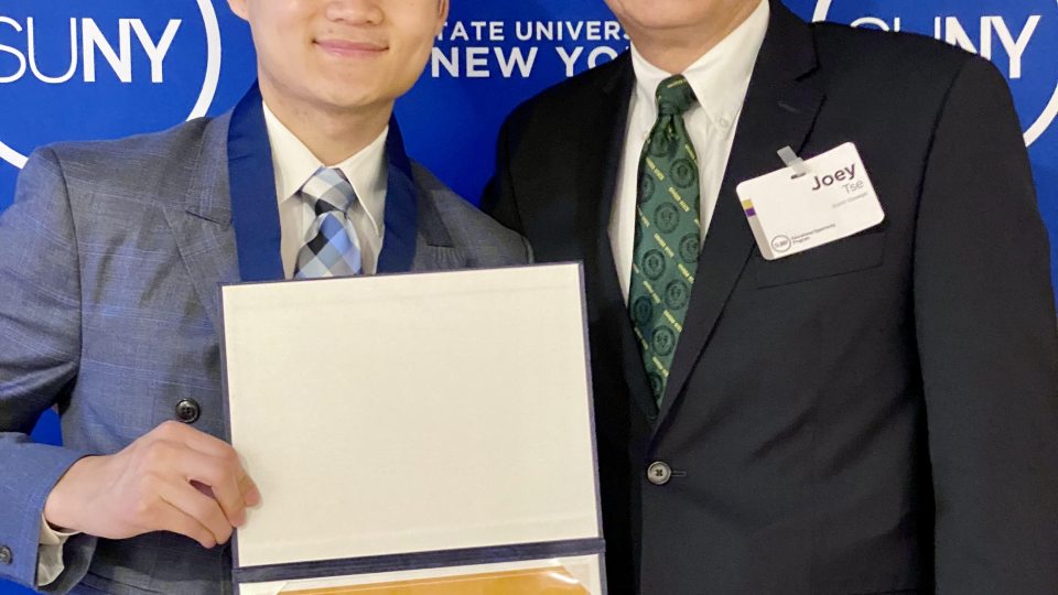 Kyaw Klay Jr., the Norman R. McConney Jr. Award for Student Excellence, with nominator Joey Tse