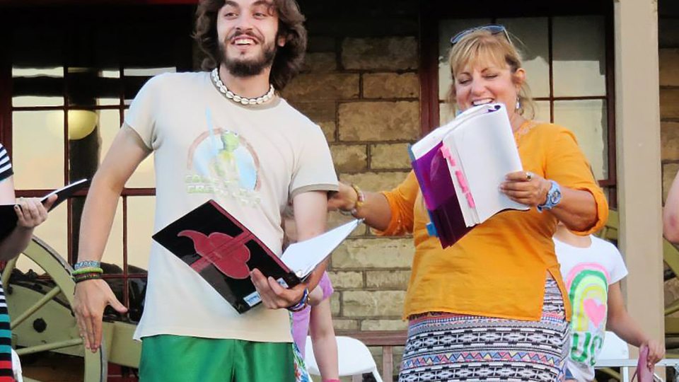 Jonel Langenfeld is an accomplished storyteller who also finds ways for her students to gain experience telling tales