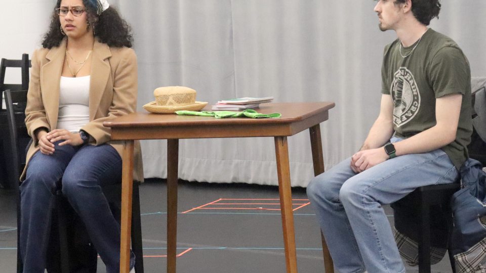 Chelli Lopez and Aiden O'Brien are among the student cast members for "The Laramie Project," which runs Oct. 16 to 20