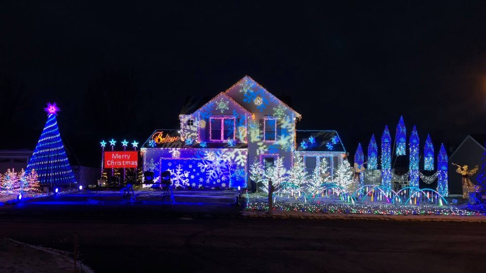 Elaborate holiday light show