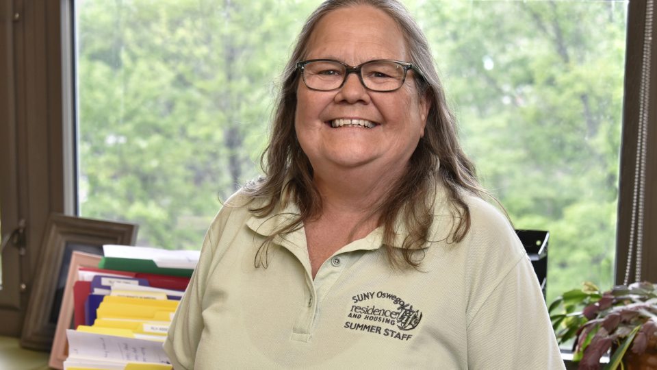 Mary Craw, an office assistant in Residence Life and Housing, earned the 2022 Chancellor’s Award for Excellence in Classified Service, recognizing four decades of service consistently putting students first.
