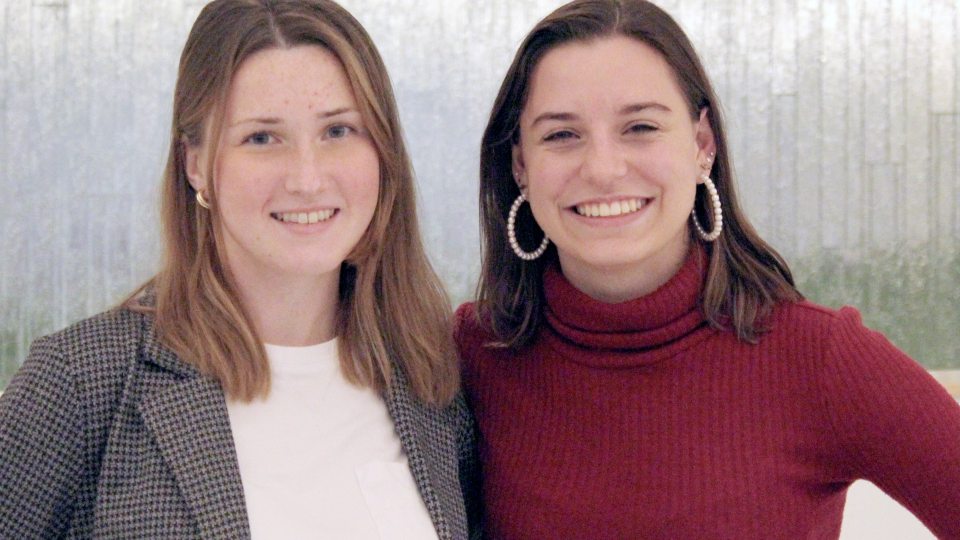 Jenna Wilson and Melinda Brancato lead a student planning team coordinating this year's Lewis B. O'Donnell Media Summit
