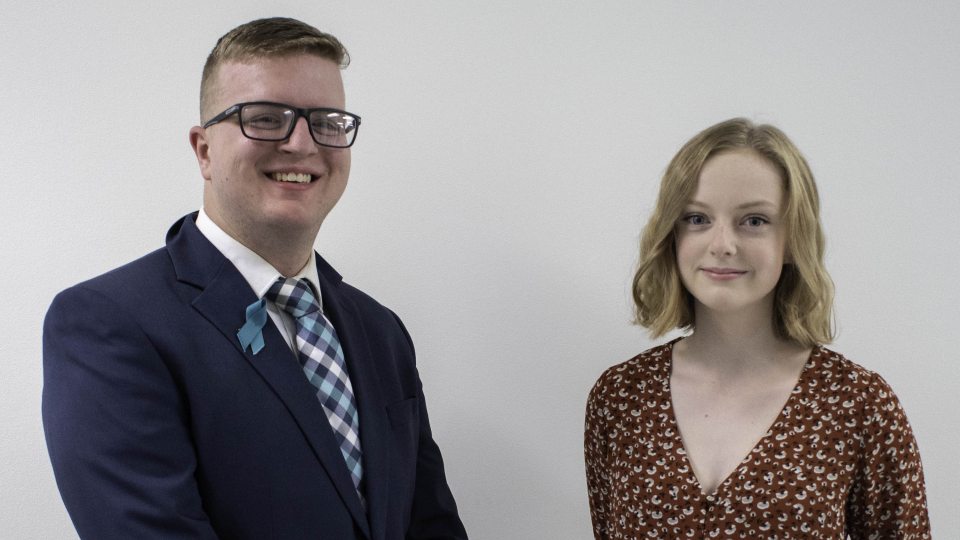 Student co-directors Benjamin Grieco and Mikayla Green
