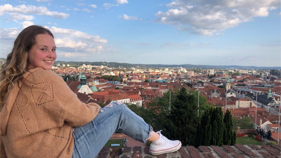 Michelle DiBlasio pictured from a previous study-abroad trip in Graz, Austria