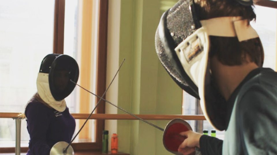 Fencing and stage combat were among the skills Oswego students sharped in Moscow