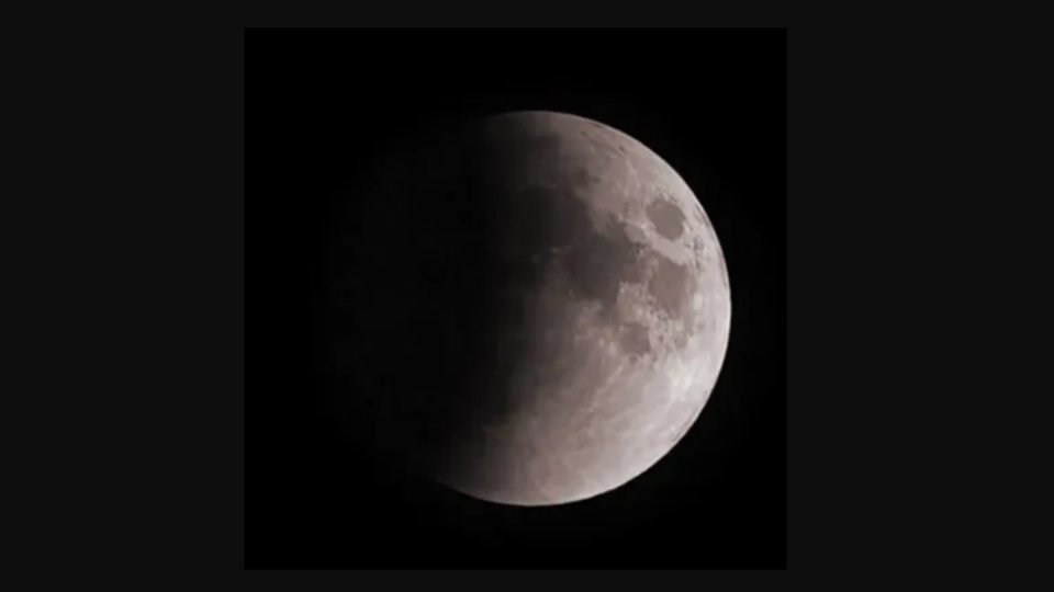 Image of a partial lunar eclipse, courtesy of NASA