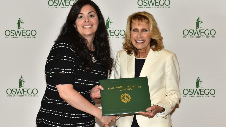 Jackie Wallace honored for outstanding services to students and the college