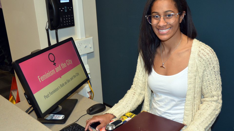 Tahirah Abdo prepares her Quest presentation