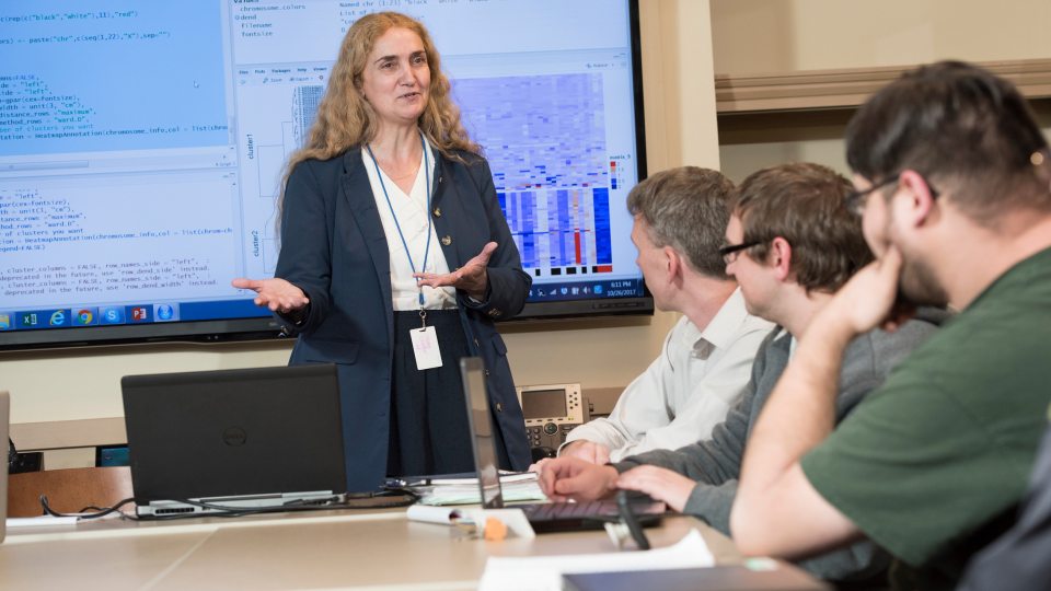 Isabelle Bichindaritz teaches in an advanced classroom