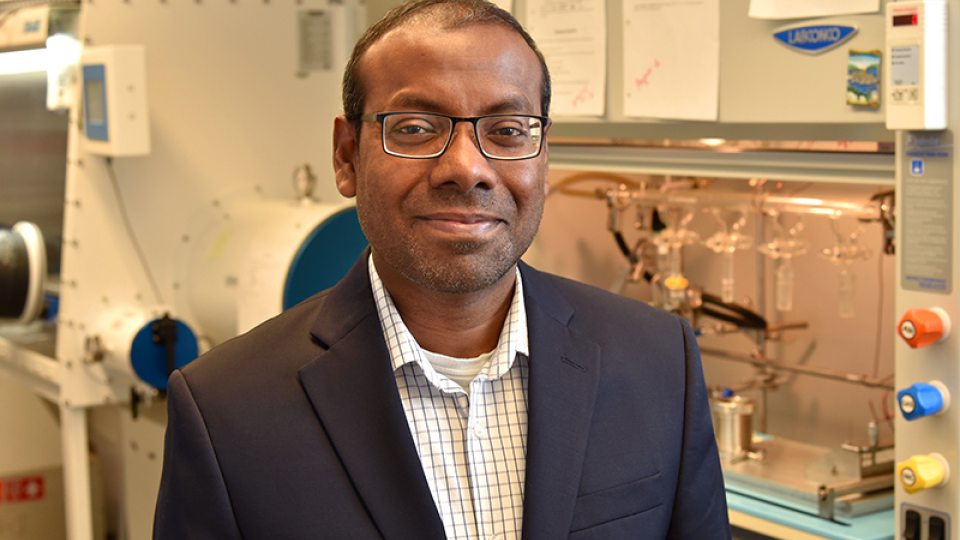 Mohammad Islam in a physics lab
