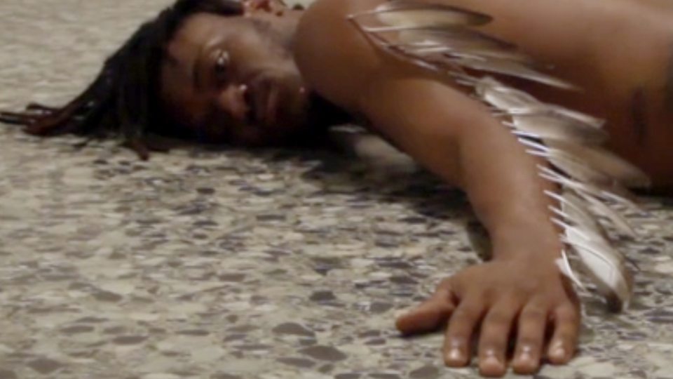 A performance still from "Stampede" by Carlos Martiel (2017) represents the variety of artwork and media in "Justice and Inalienable Rights," Tyler Art Gallery's first 2025 exhibition.