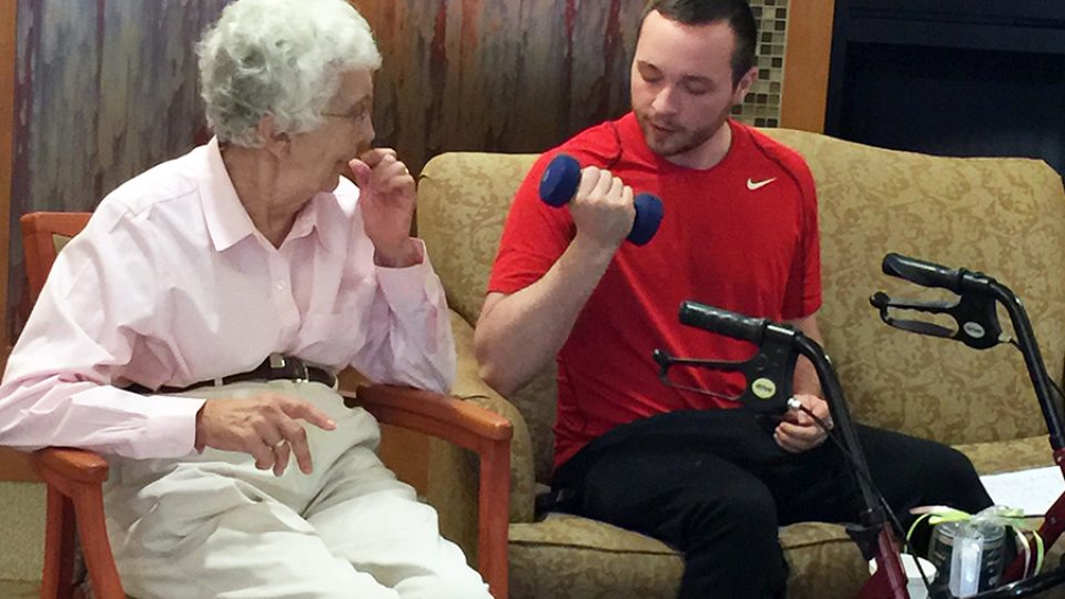 Oswego students work with senior citizens to reaffirm healthy lifestyles