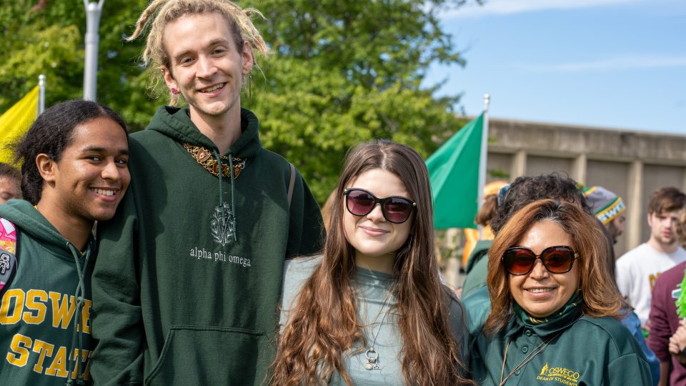 Students and staff at the annual Green and Gold Day