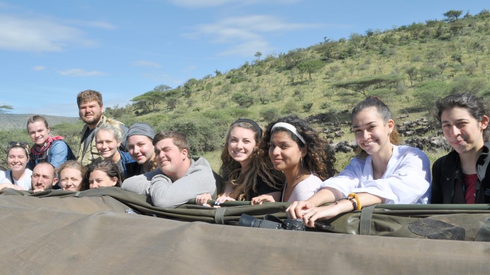 Students learning by traveling across Tanzania