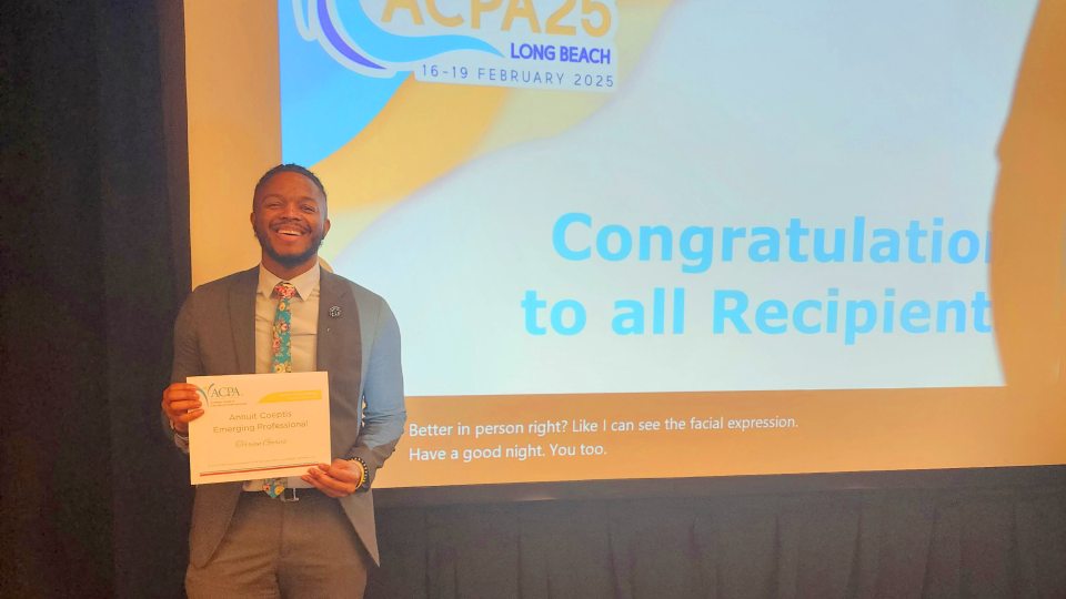 For Terrian Garvis, recently winning the ACPA-College Student Educators International, Annuit Coeptis Emerging Professional Award, is just one more example of supporting others any way he can.