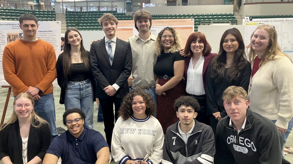 Sudents from Spanish 395/495, "The Caribbean in Colonial Times" participated in Quest 2025 presentations.