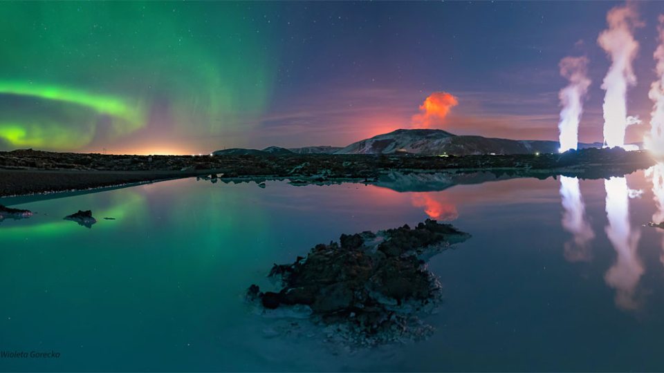 A Triply Glowing Night Sky over Iceland Credit & Copyright: Wioleta Gorecka