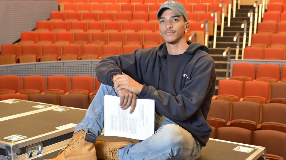 Student playwright Michael Jaquez