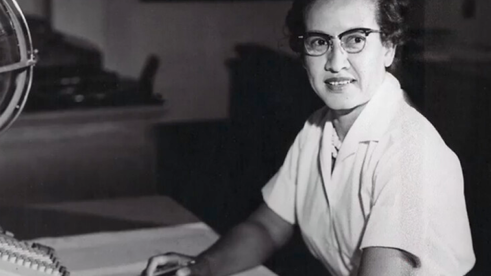 Katherine Johnson, a mathematician whose calculations and creative mind were critical to NASA's success in the Space Race.