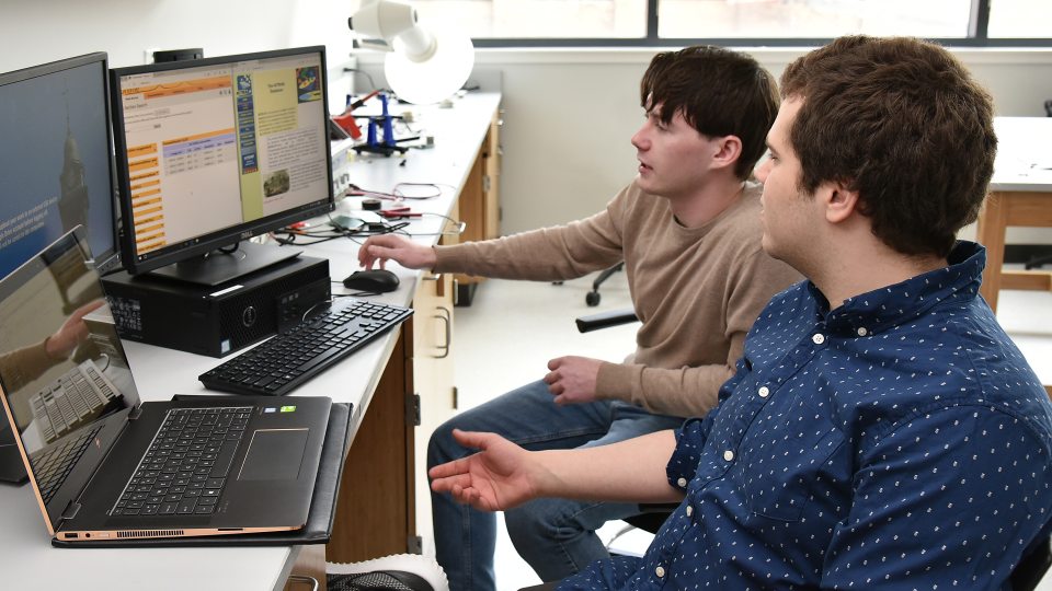 Students work on computer programming project