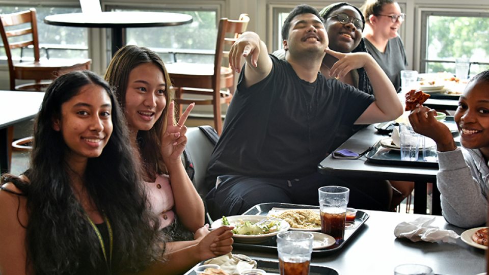 EOP students enjoy a lunch during their July summer program