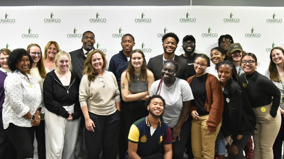 Students, faculty and staff at a recent gathering at the James A. Triandiflou '88 Institute for Equity, Diversity, Inclusion and Transformative Practice
