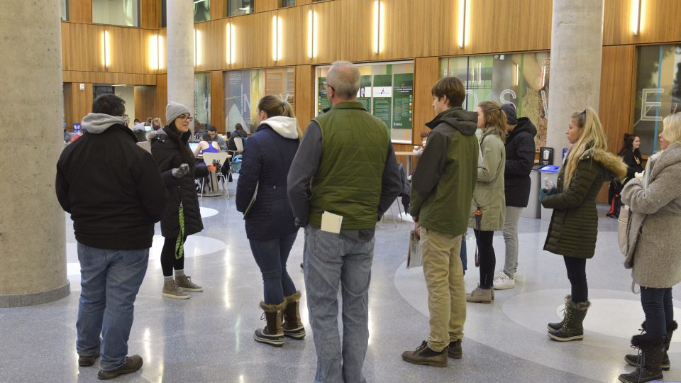 Students on an admissions tour