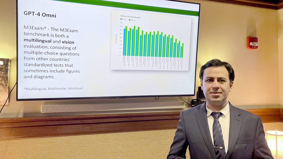 Establishing forward-thinking coursework and research led to SUNY Oswego’s Mohammad Tajvarpour being named one of 20 members in the inaugural class of SUNY’s AI for the Public Good Fellows.