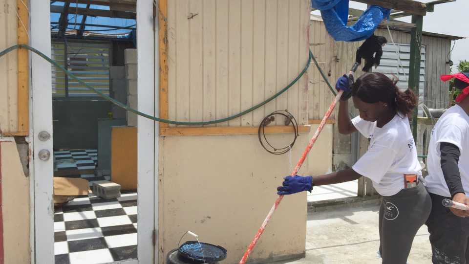 Alesha Barrett working in Puerto Rico