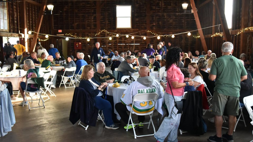Alumni of all ages come together for a barbecue