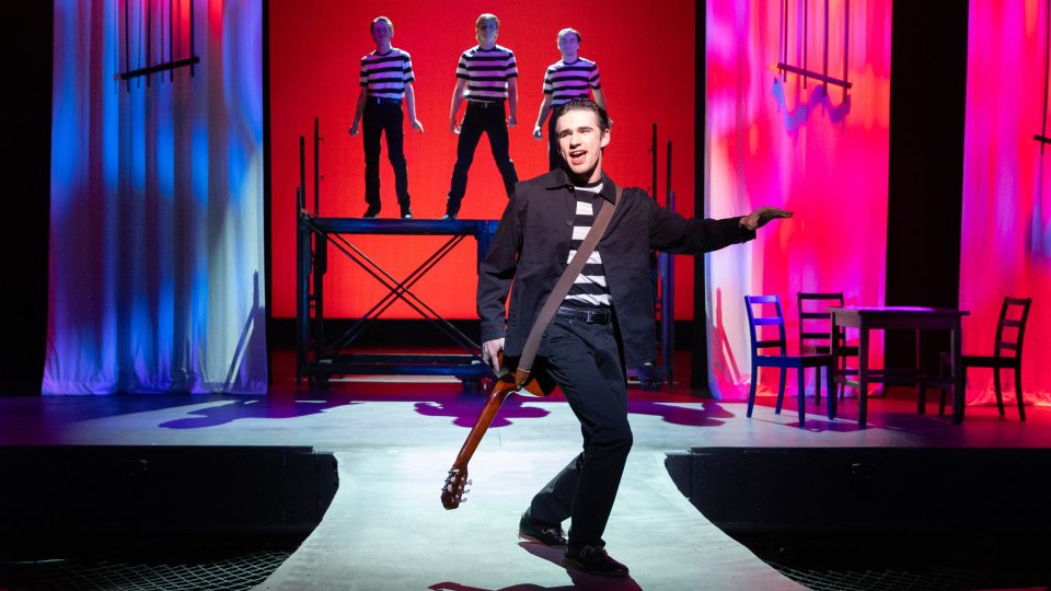 Visiting high school students for Dramafest enjoyed a production of SUNY Oswego's spring musical "All Shook Up."