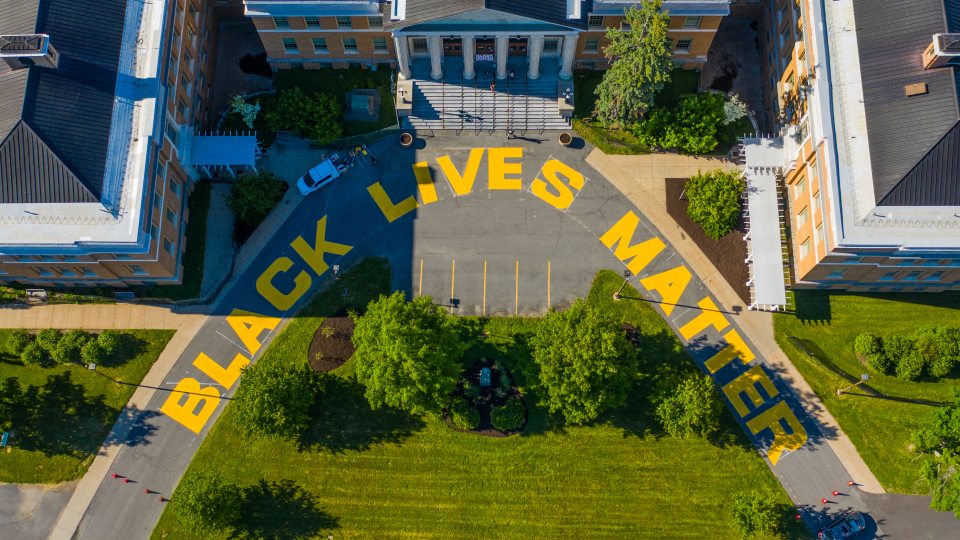 Black Lives Matter mural at Sheldon Hall