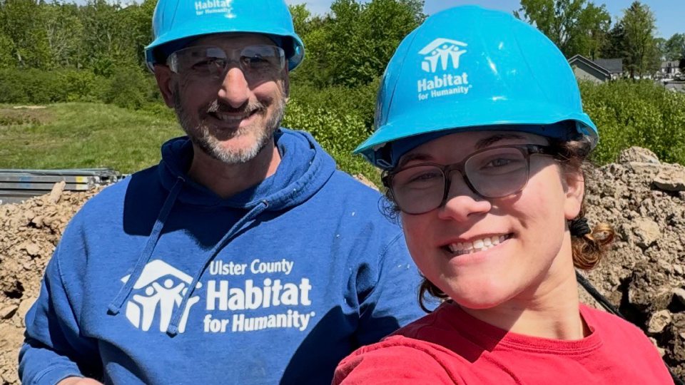 Michael and Shirley Catalano take part in a Habitat for Humanity event