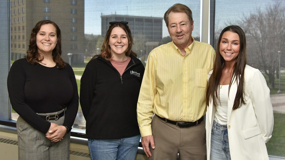 Four SUNY Oswego chemistry alumni returned to discuss their career experiences with current students