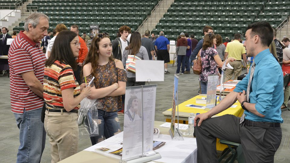 High schoolers and families attend college fair at SUNY Oswego