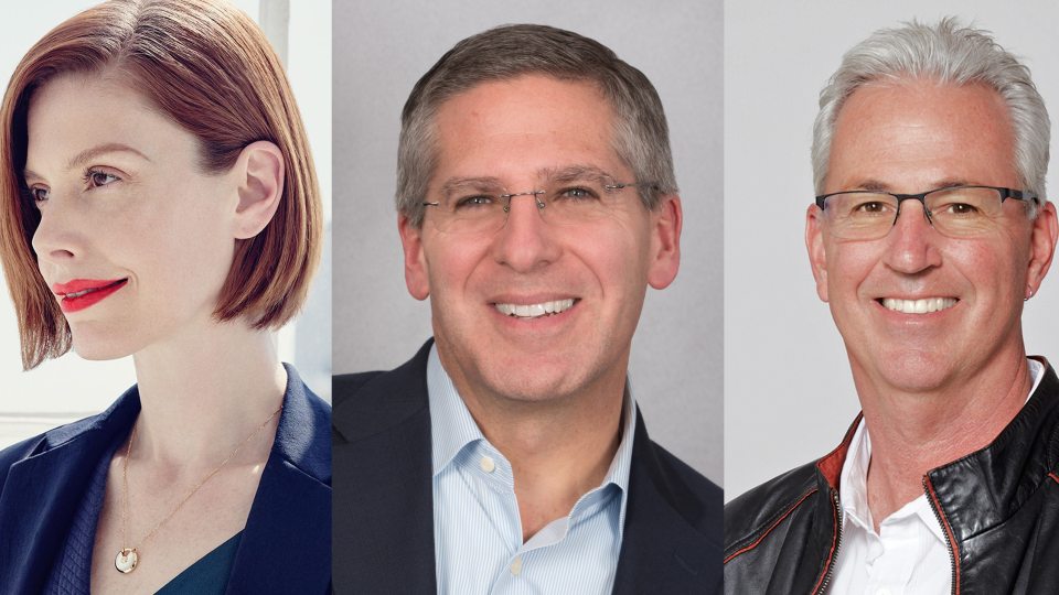 Combined photos of three Commencement speakers